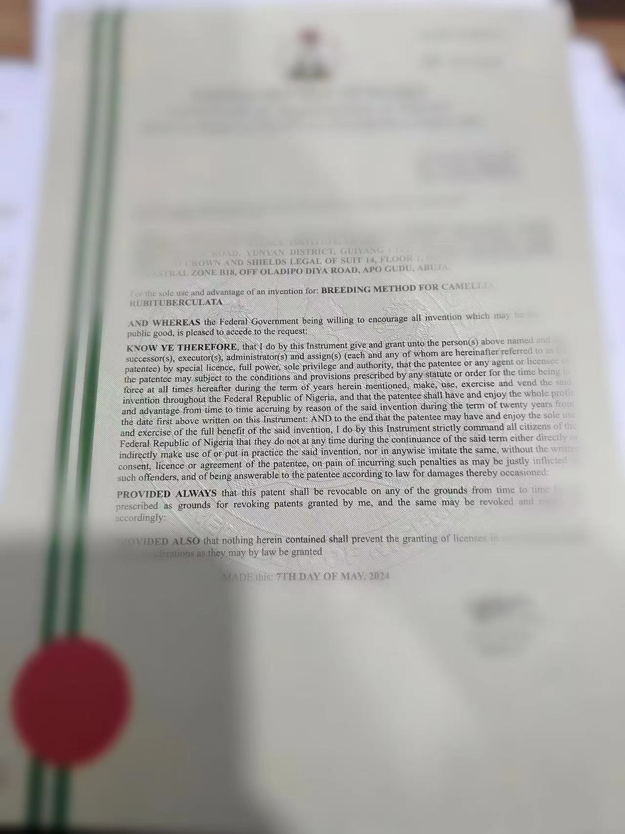 certificate